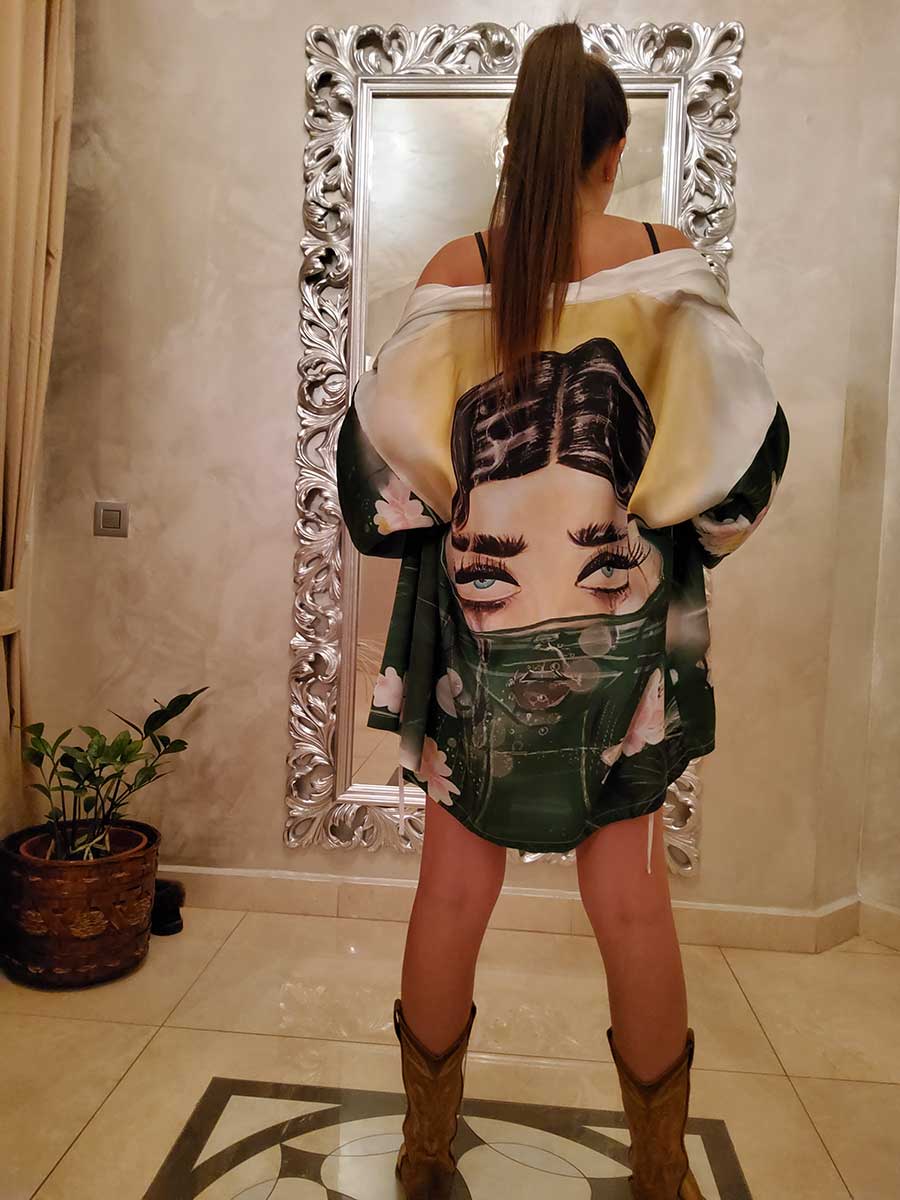 Луксозно копринено кимоно OPHELIA - Image 6