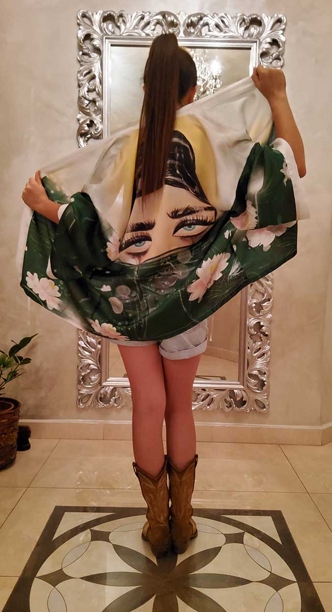 Луксозно копринено кимоно OPHELIA - Image 5