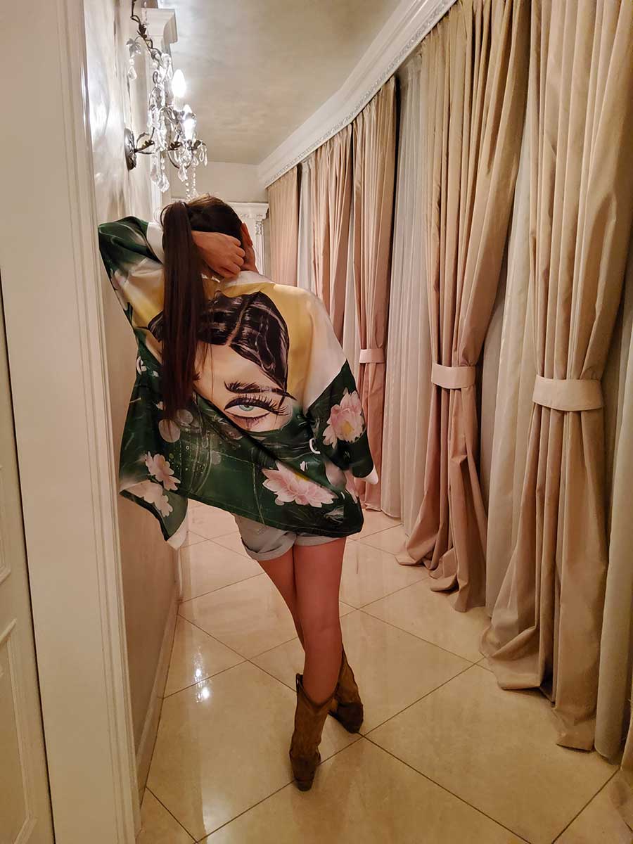 Луксозно копринено кимоно OPHELIA - Image 4