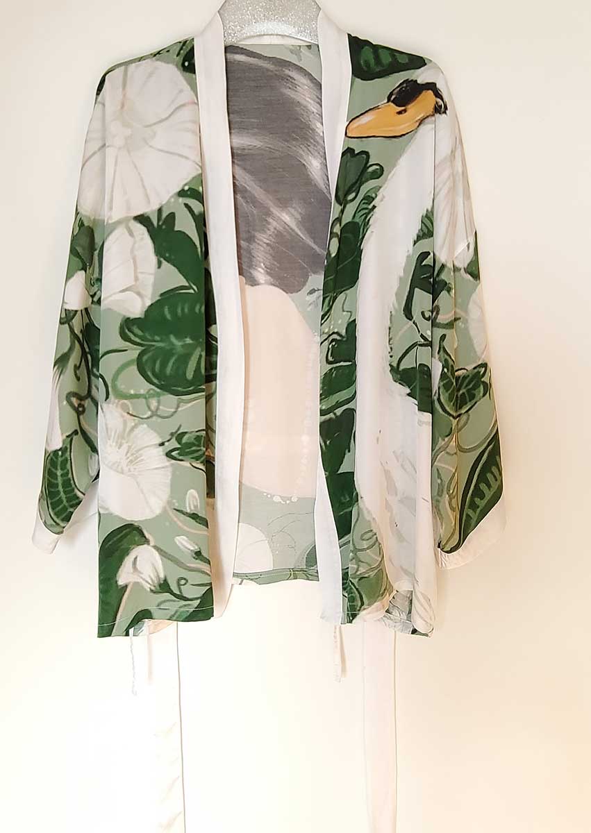 Луксозно копринено кимоно